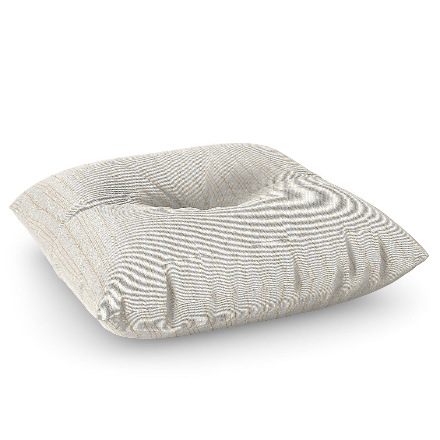 Little Arrow Design Co branch stripes cream Floor Pillow Square