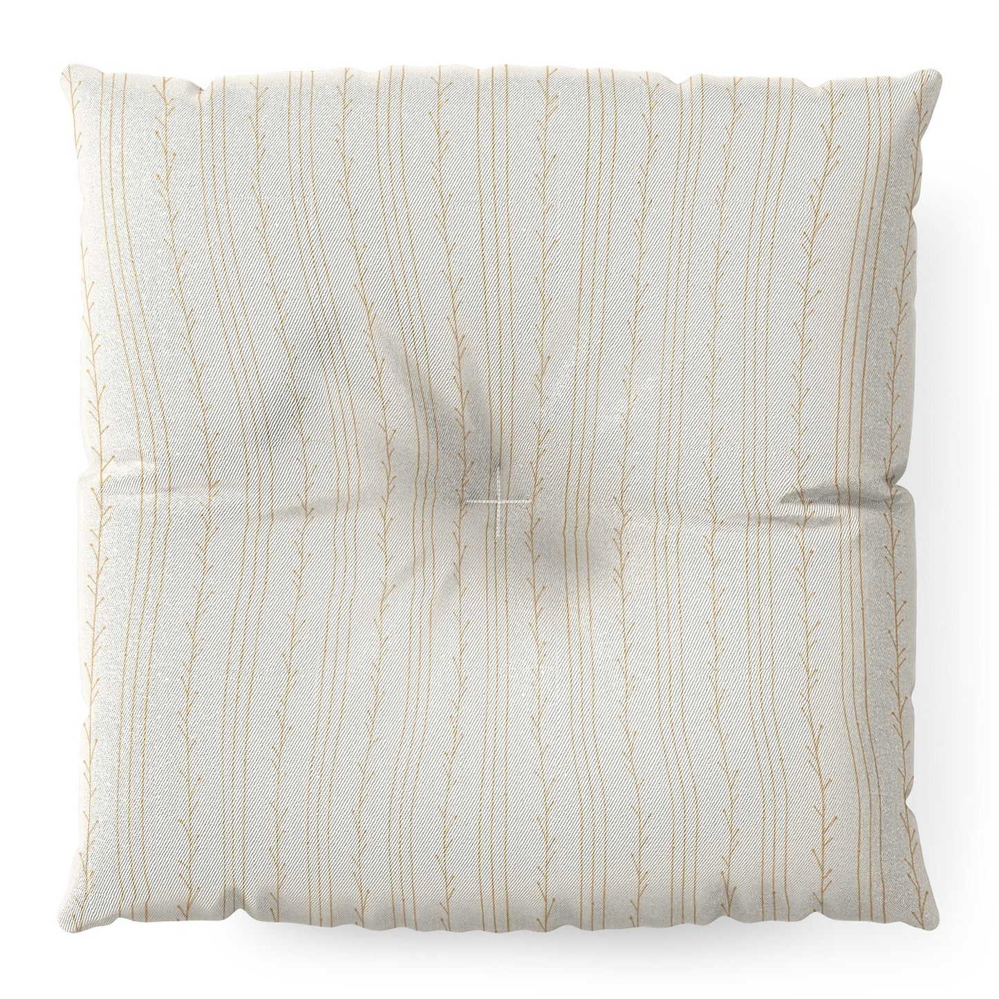 Little Arrow Design Co branch stripes cream Floor Pillow Square