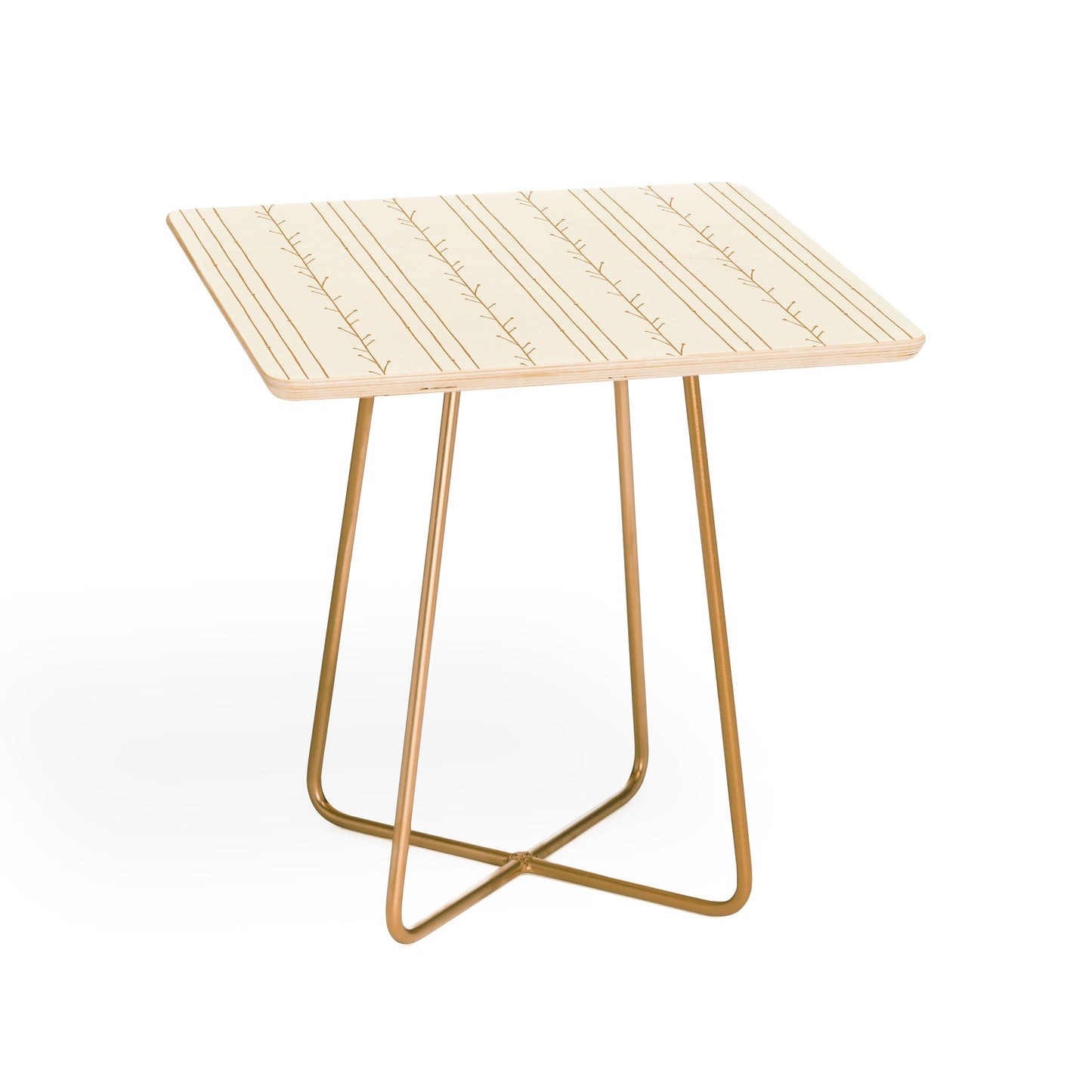 Little Arrow Design Co branch stripes cream Side Table