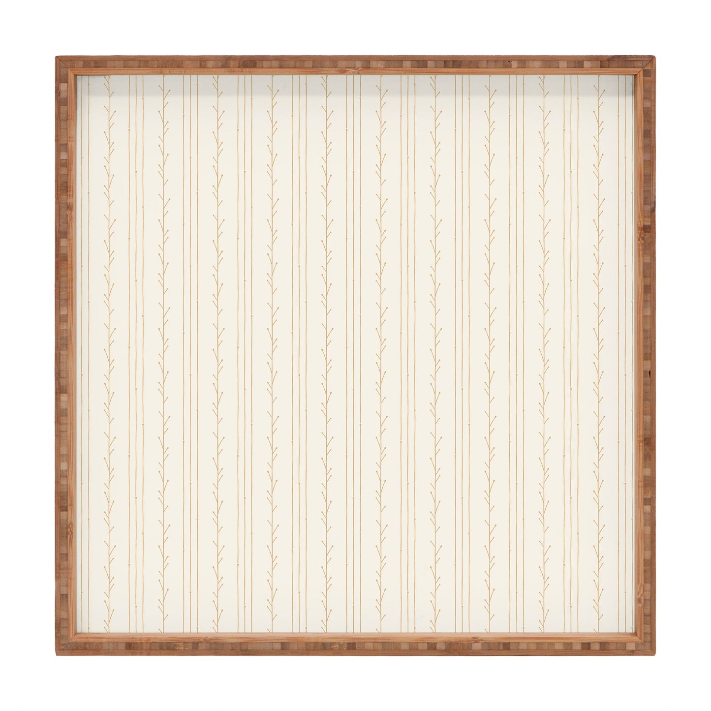 Little Arrow Design Co branch stripes cream Square Tray