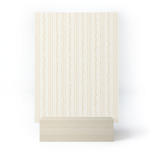 Little Arrow Design Co branch stripes cream Mini Art Print