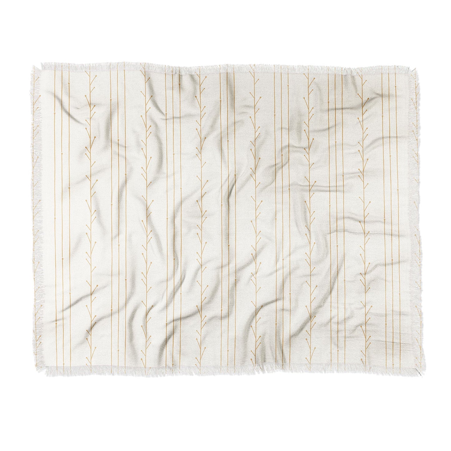 Little Arrow Design Co branch stripes cream Throw Blanket