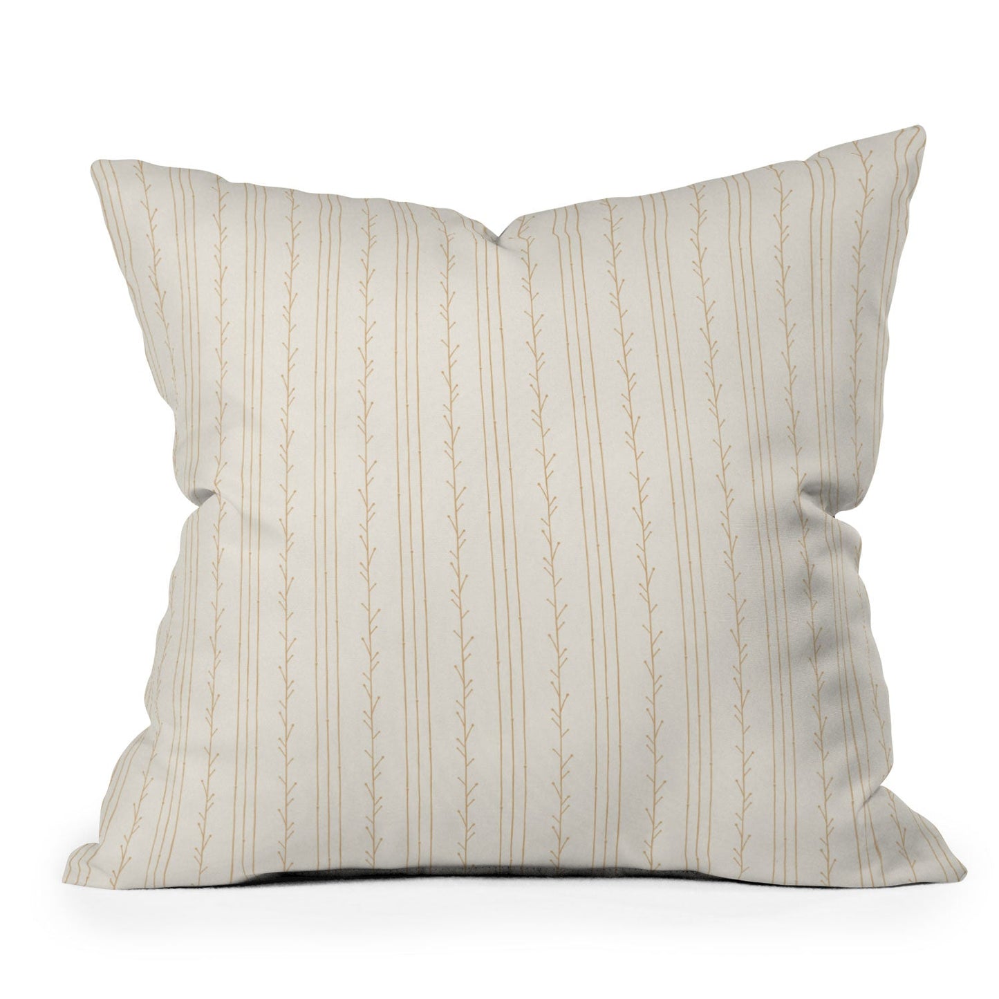 Little Arrow Design Co branch stripes cream Outdoor Throw Pillow