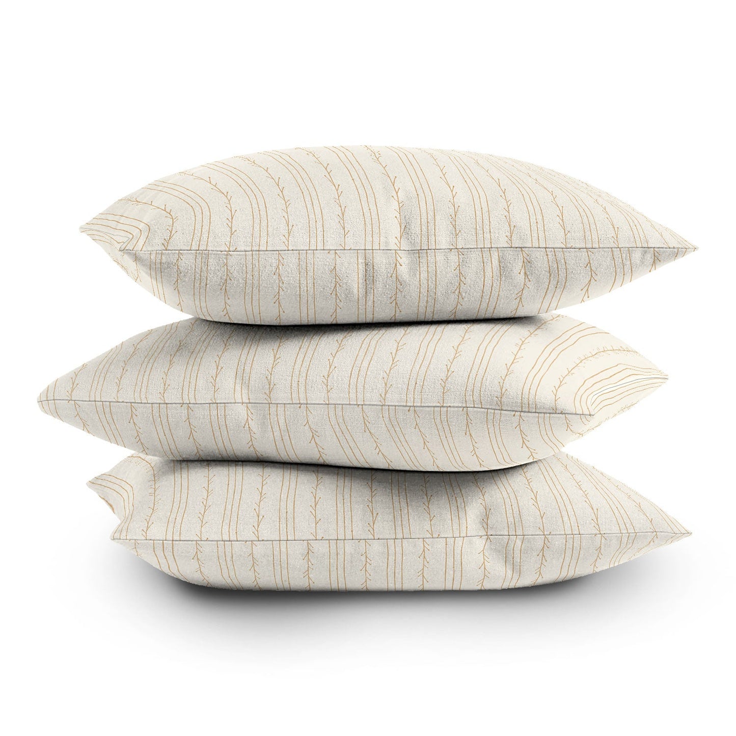 Little Arrow Design Co branch stripes cream Outdoor Throw Pillow