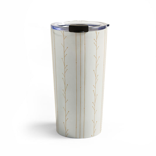 Little Arrow Design Co branch stripes cream Travel Mug