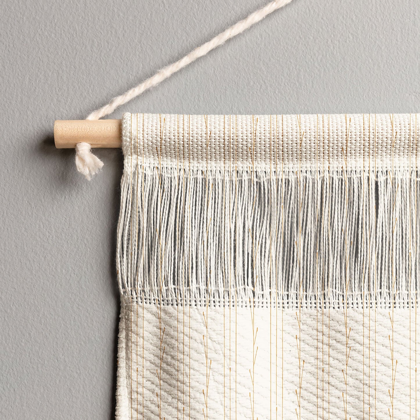 Little Arrow Design Co branch stripes cream Wall Hanging Portrait