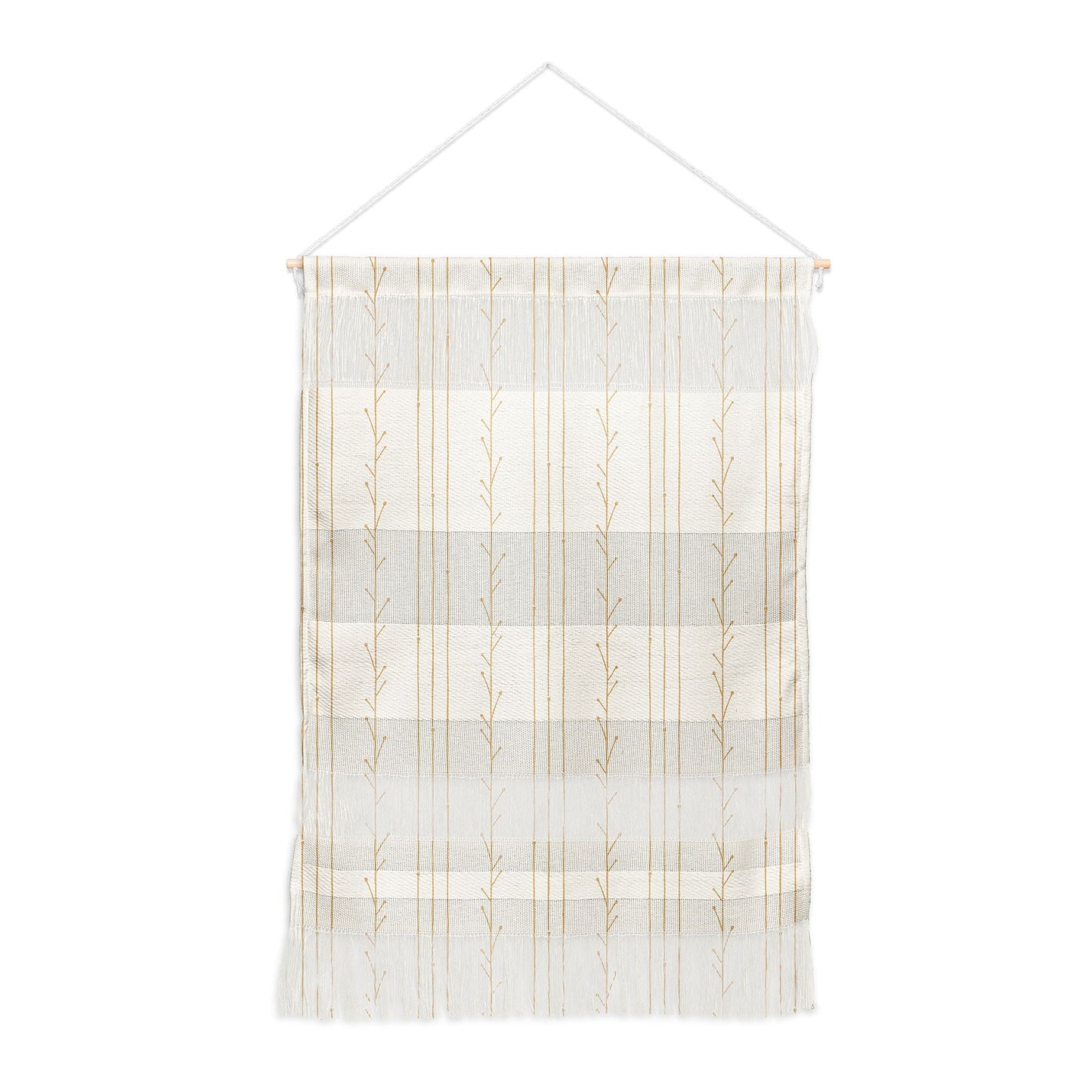 Little Arrow Design Co branch stripes cream Wall Hanging Portrait