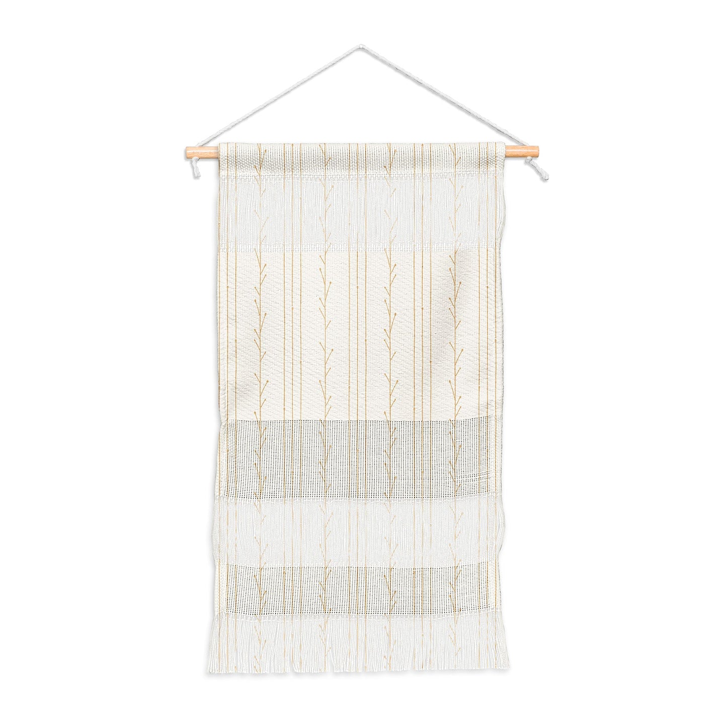 Little Arrow Design Co branch stripes cream Wall Hanging Portrait
