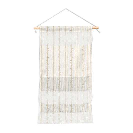 Little Arrow Design Co branch stripes cream Wall Hanging Portrait