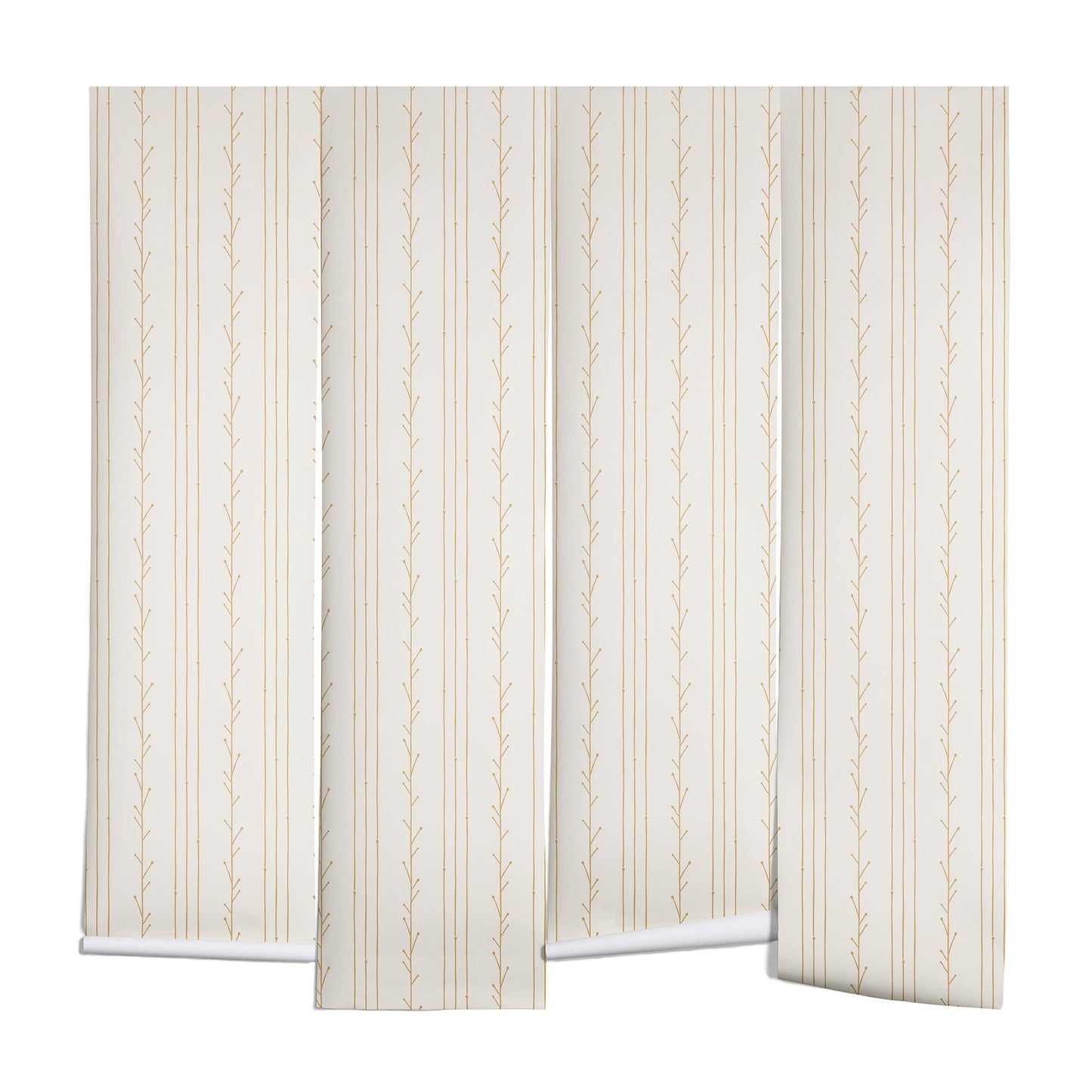 Little Arrow Design Co branch stripes cream Wall Mural