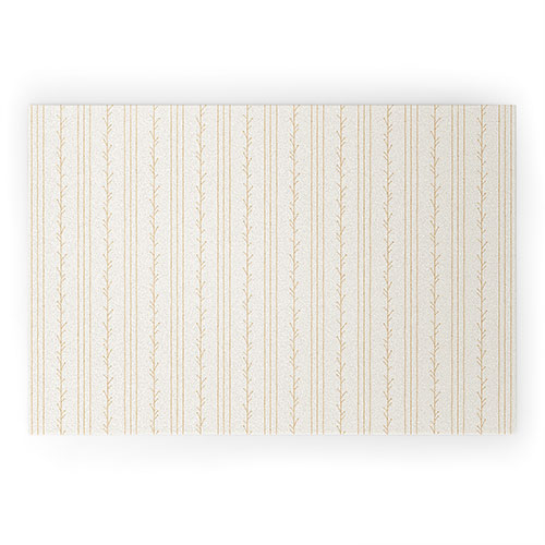 Little Arrow Design Co branch stripes cream Welcome Mat