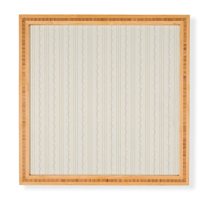 Little Arrow Design Co branch stripes cream Framed Wall Art