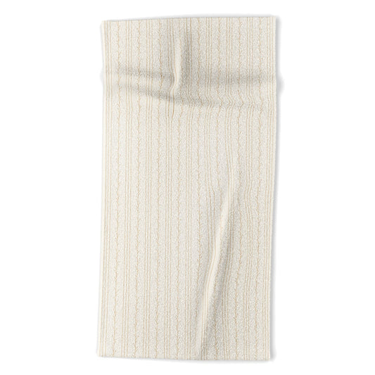 Little Arrow Design Co branch stripes cream Beach Towel