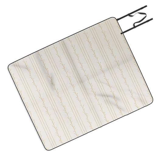 Little Arrow Design Co branch stripes cream Picnic Blanket