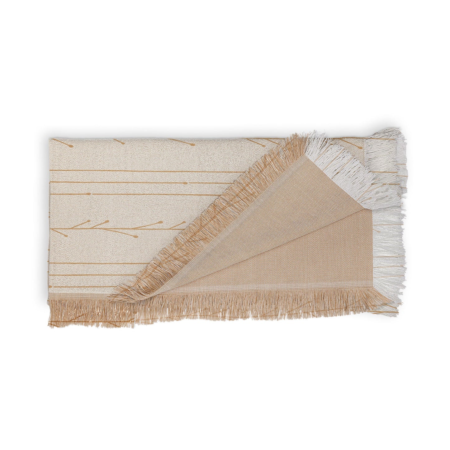 Little Arrow Design Co branch stripes cream Throw Blanket