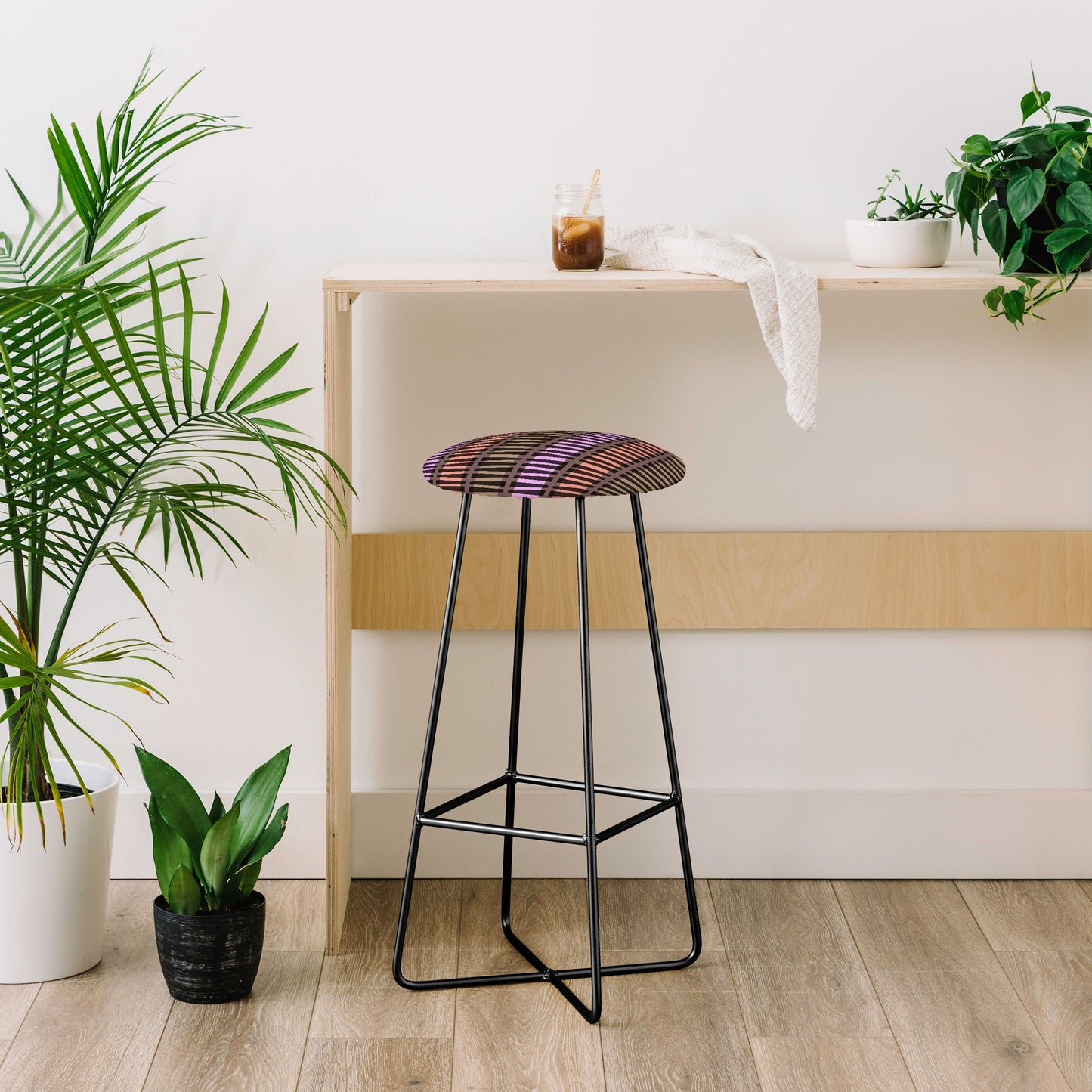 Mirimo Korath Striped Bar Stool