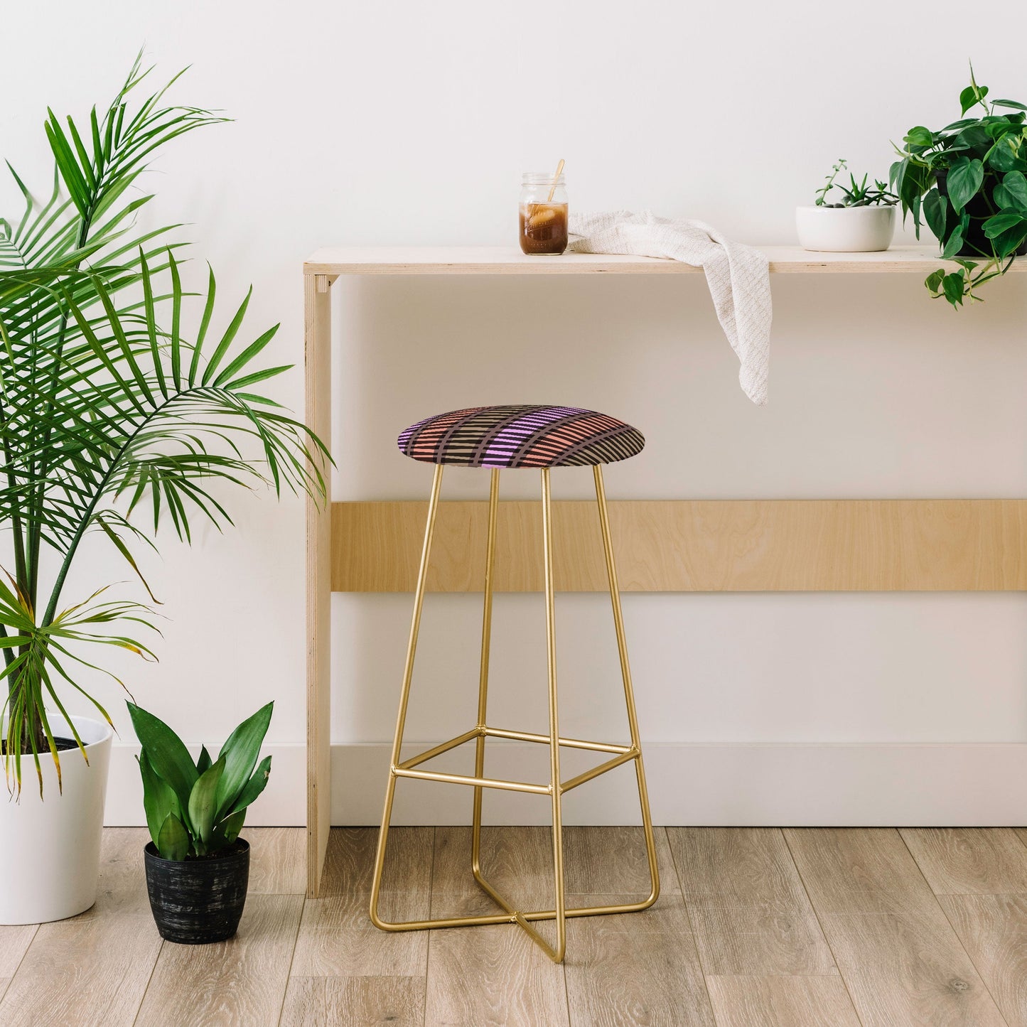 Mirimo Korath Striped Bar Stool