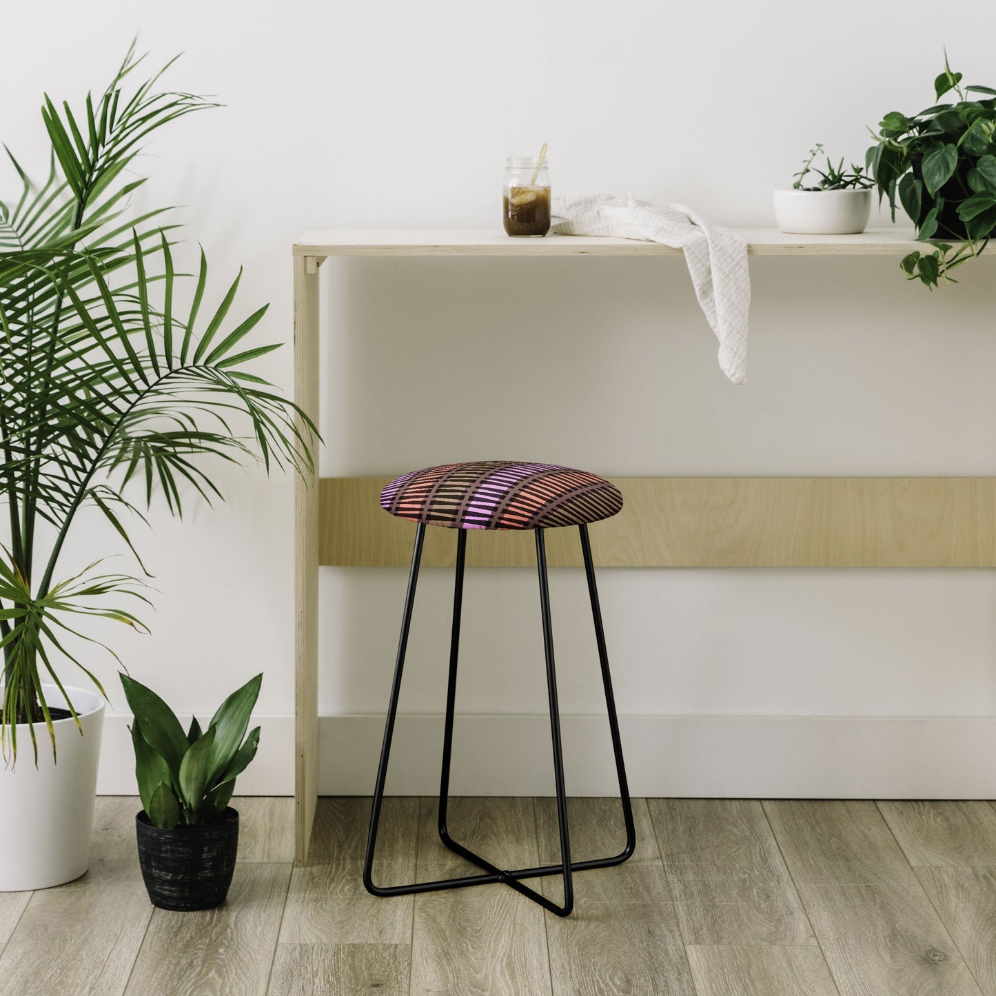 Mirimo Korath Striped Counter Stool
