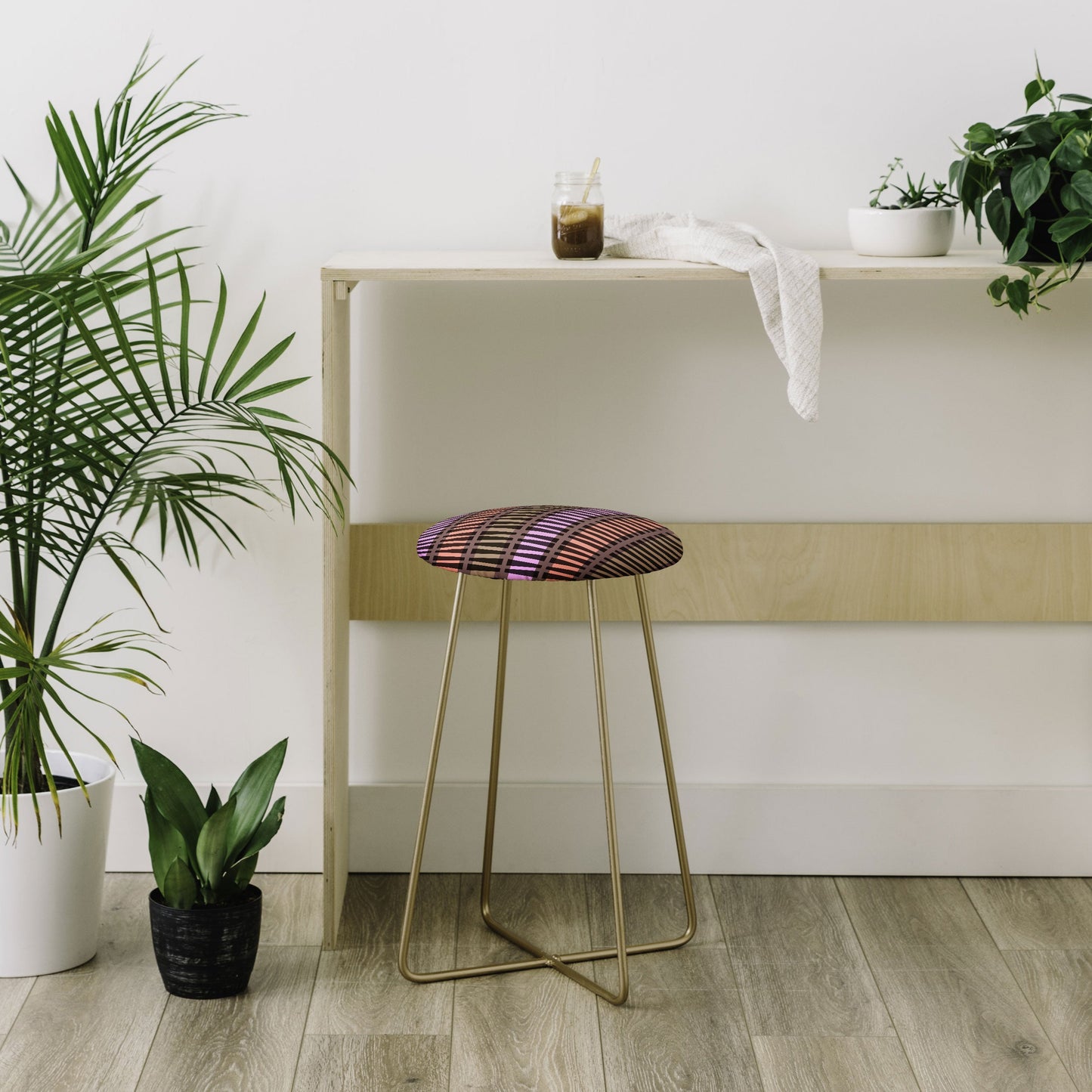 Mirimo Korath Striped Counter Stool