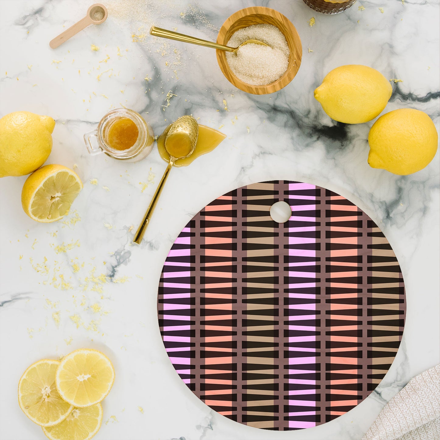 Mirimo Korath Striped Cutting Board Round