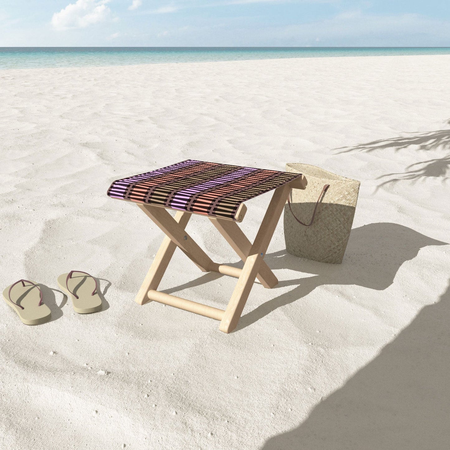 Mirimo Korath Striped Folding Stool