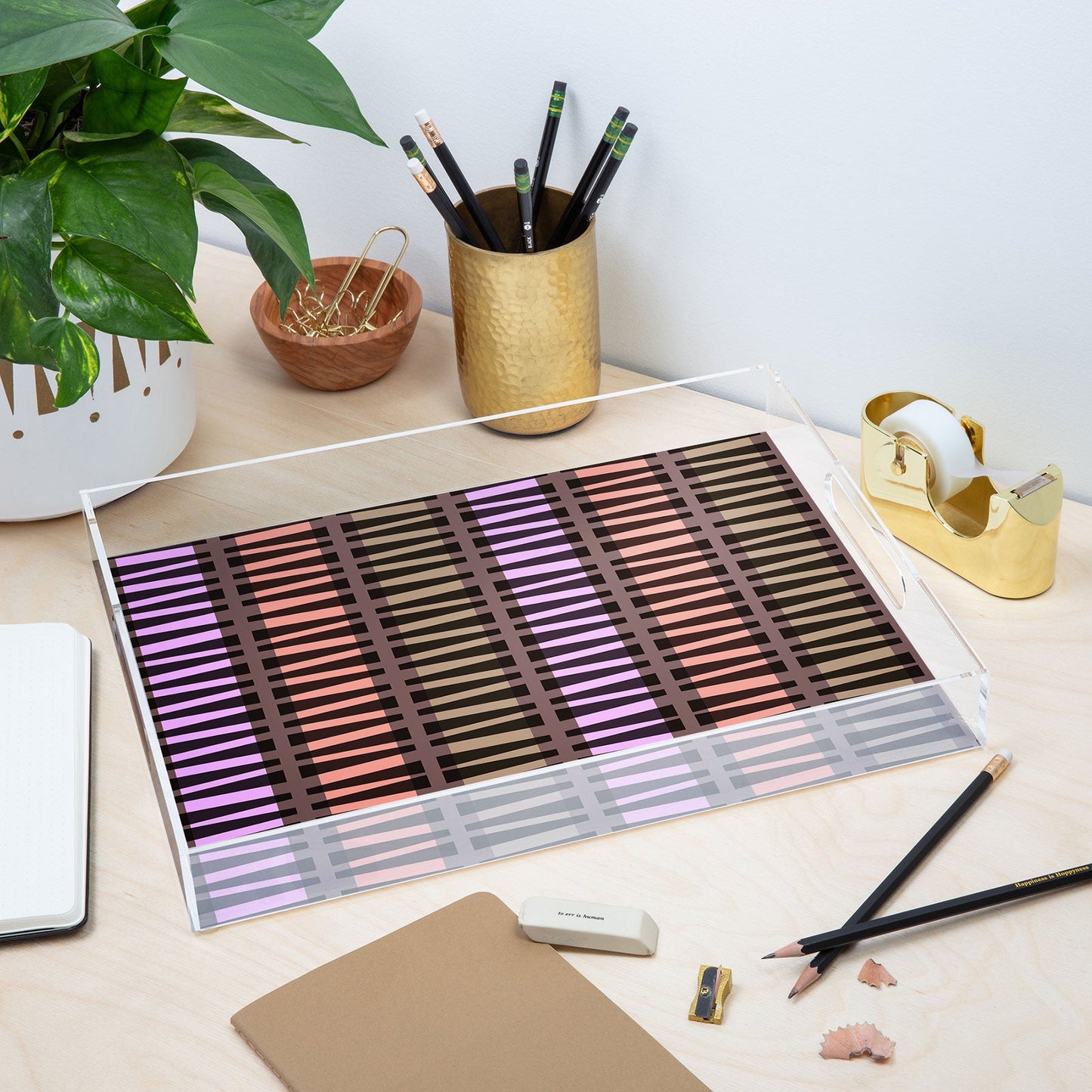 Mirimo Korath Striped Acrylic Tray