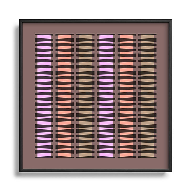 Mirimo Korath Striped Square Metal Framed Art Print