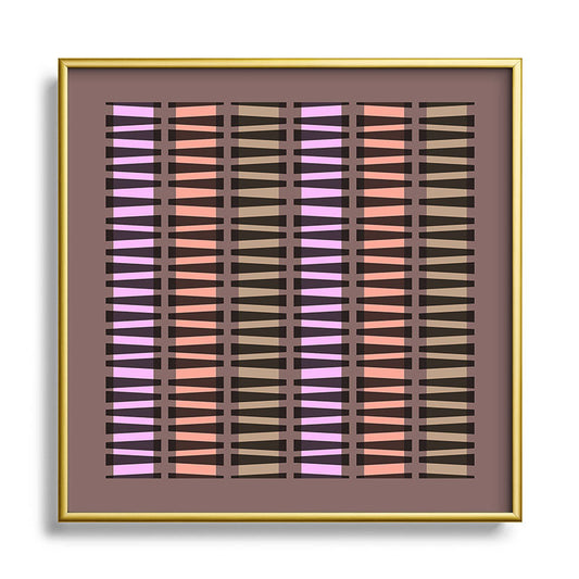Mirimo Korath Striped Square Metal Framed Art Print