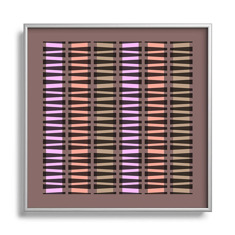 Mirimo Korath Striped Square Metal Framed Art Print
