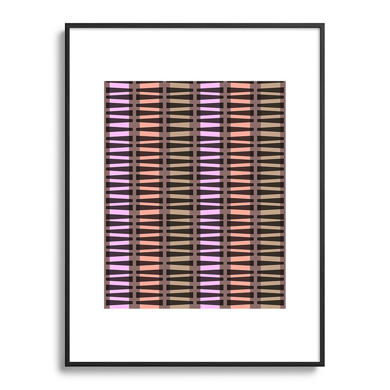 Mirimo Korath Striped Metal Framed Art Print