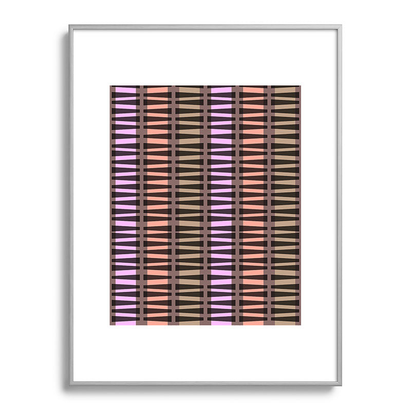 Mirimo Korath Striped Metal Framed Art Print