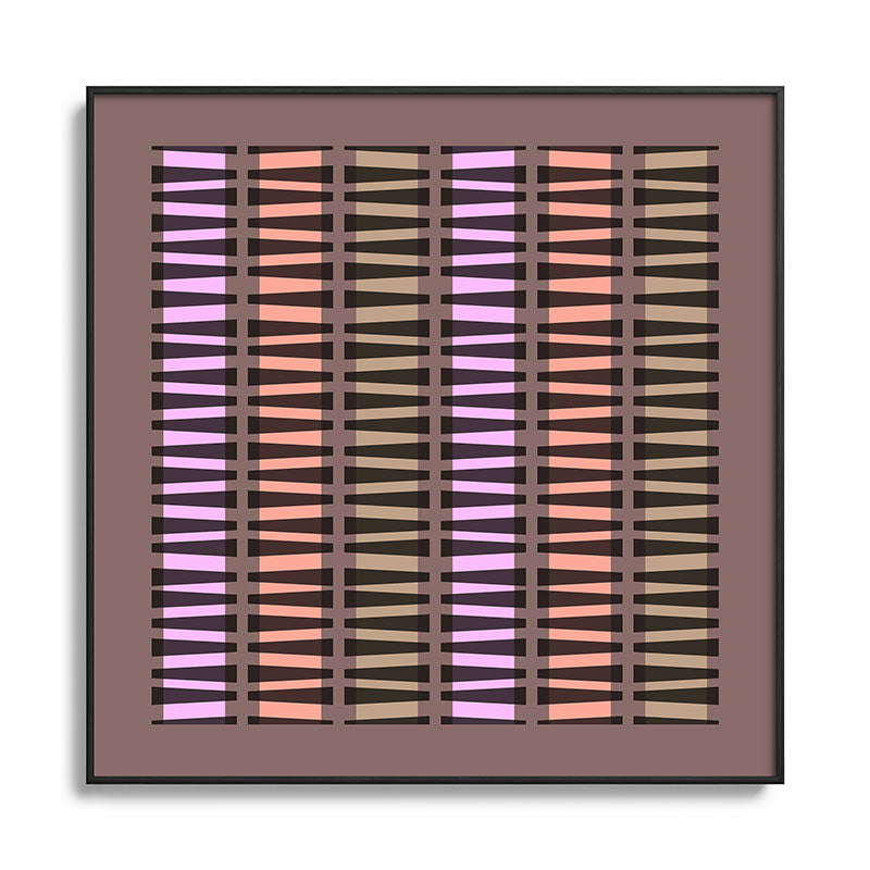 Mirimo Korath Striped Square Metal Framed Art Print