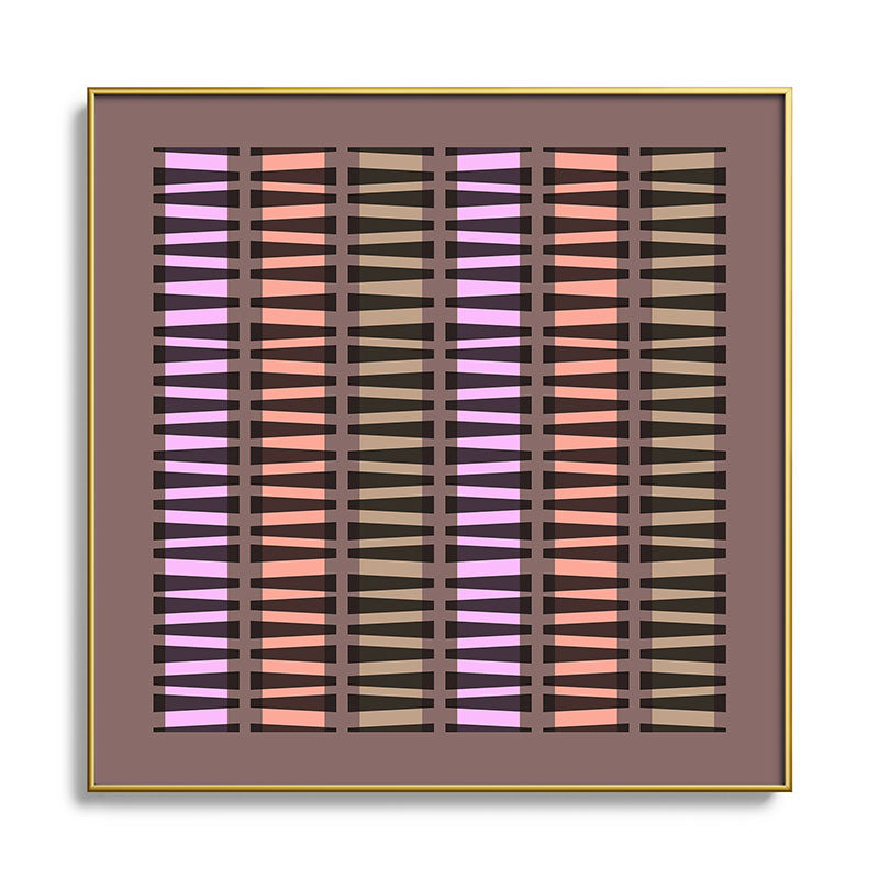 Mirimo Korath Striped Square Metal Framed Art Print