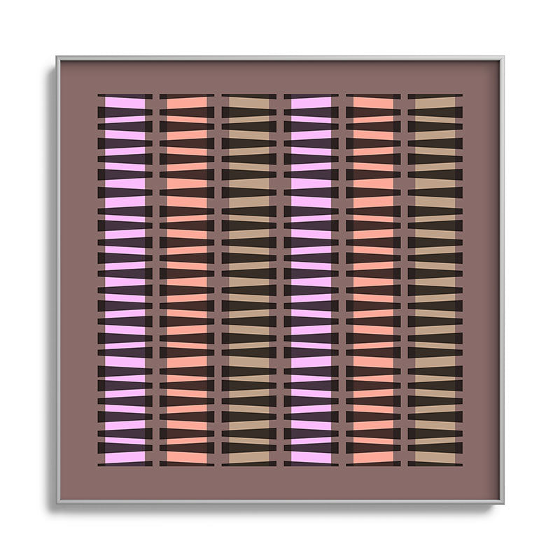 Mirimo Korath Striped Square Metal Framed Art Print