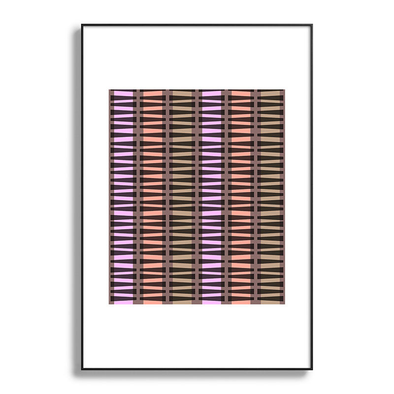 Mirimo Korath Striped Metal Framed Art Print
