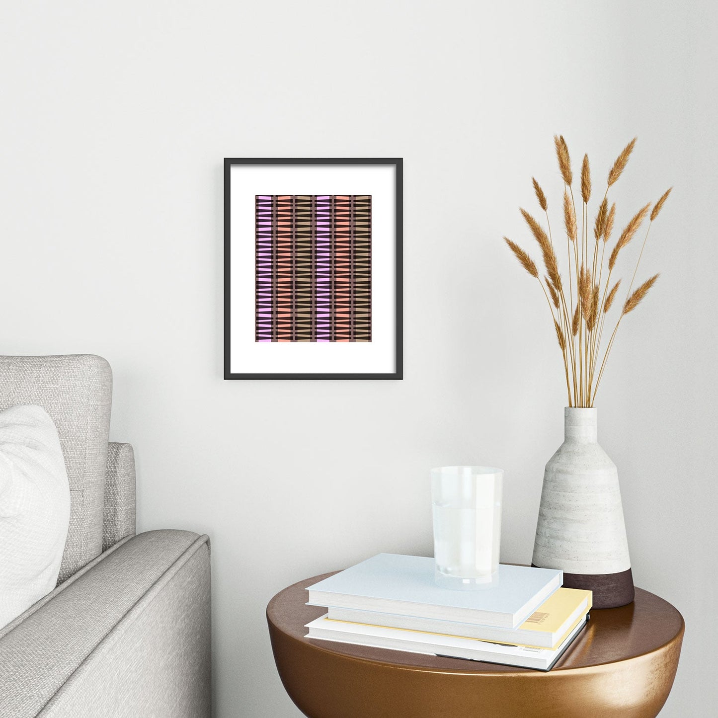 Mirimo Korath Striped Metal Framed Art Print