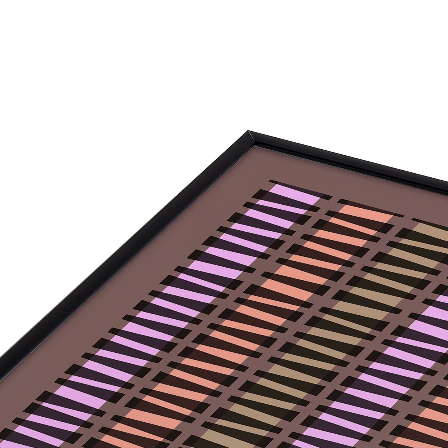 Mirimo Korath Striped Square Metal Framed Art Print