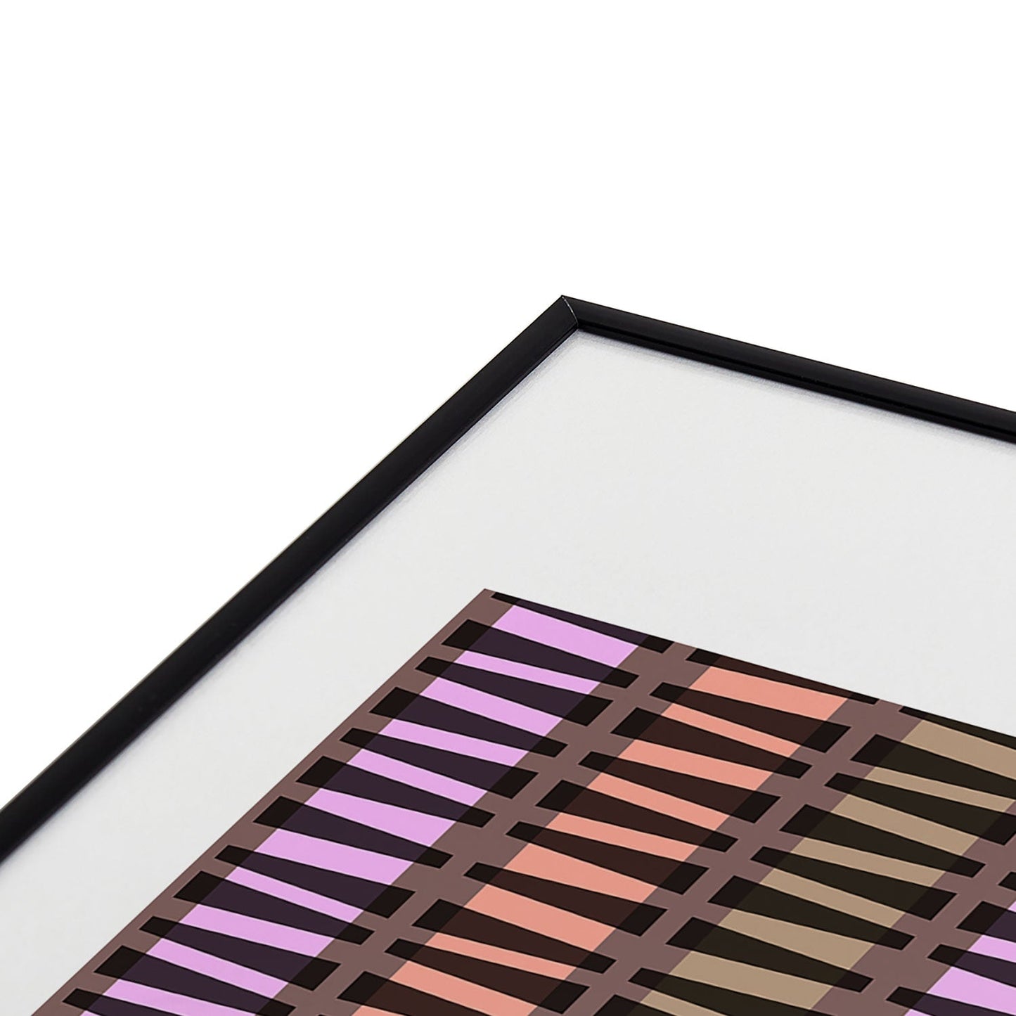 Mirimo Korath Striped Metal Framed Art Print