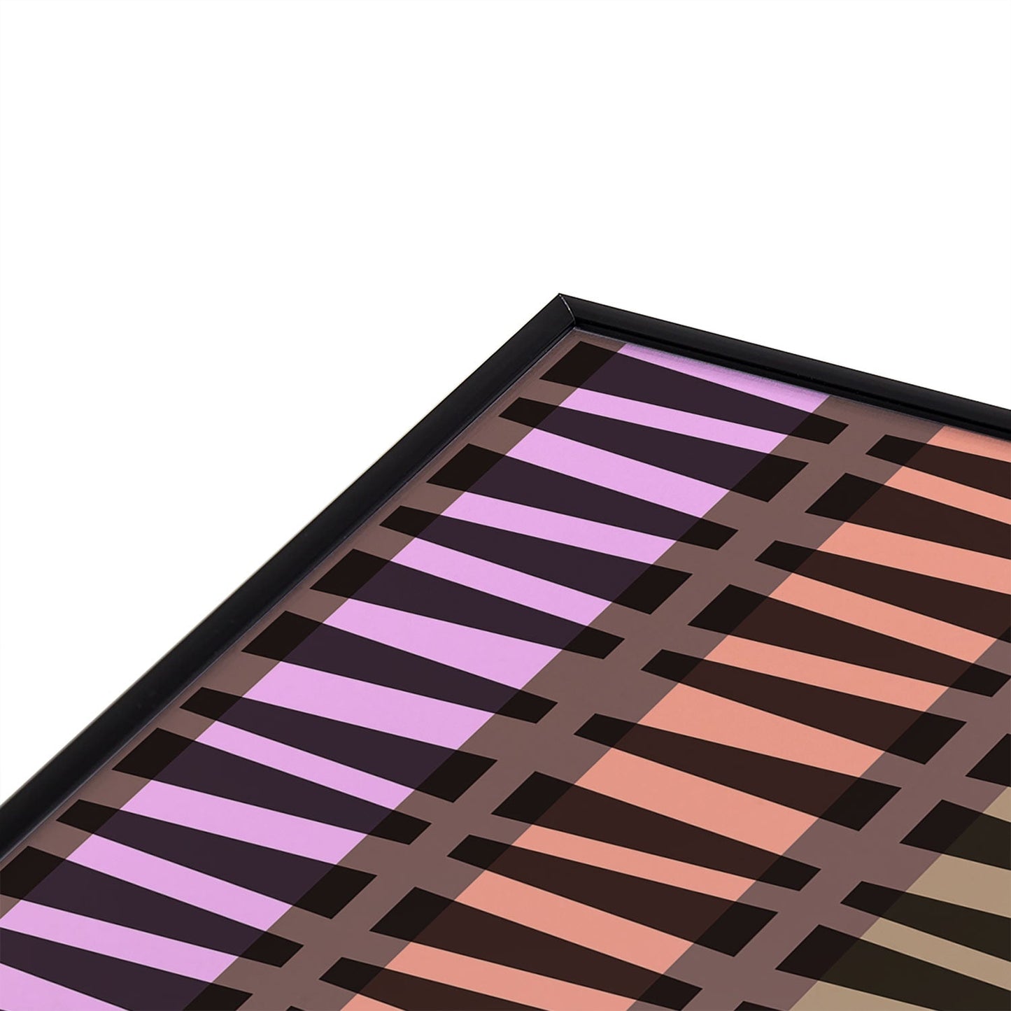 Mirimo Korath Striped Square Metal Framed Art Print