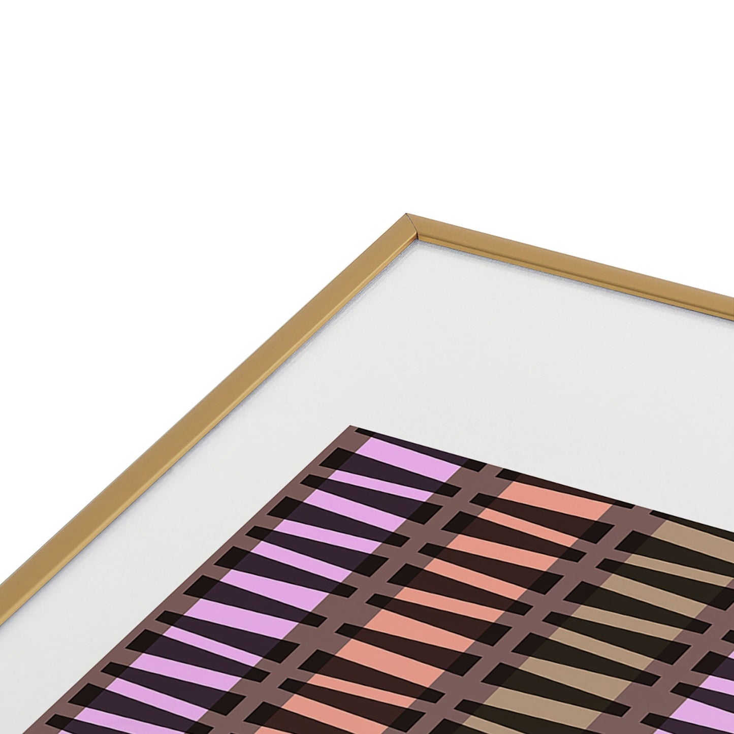 Mirimo Korath Striped Metal Framed Art Print