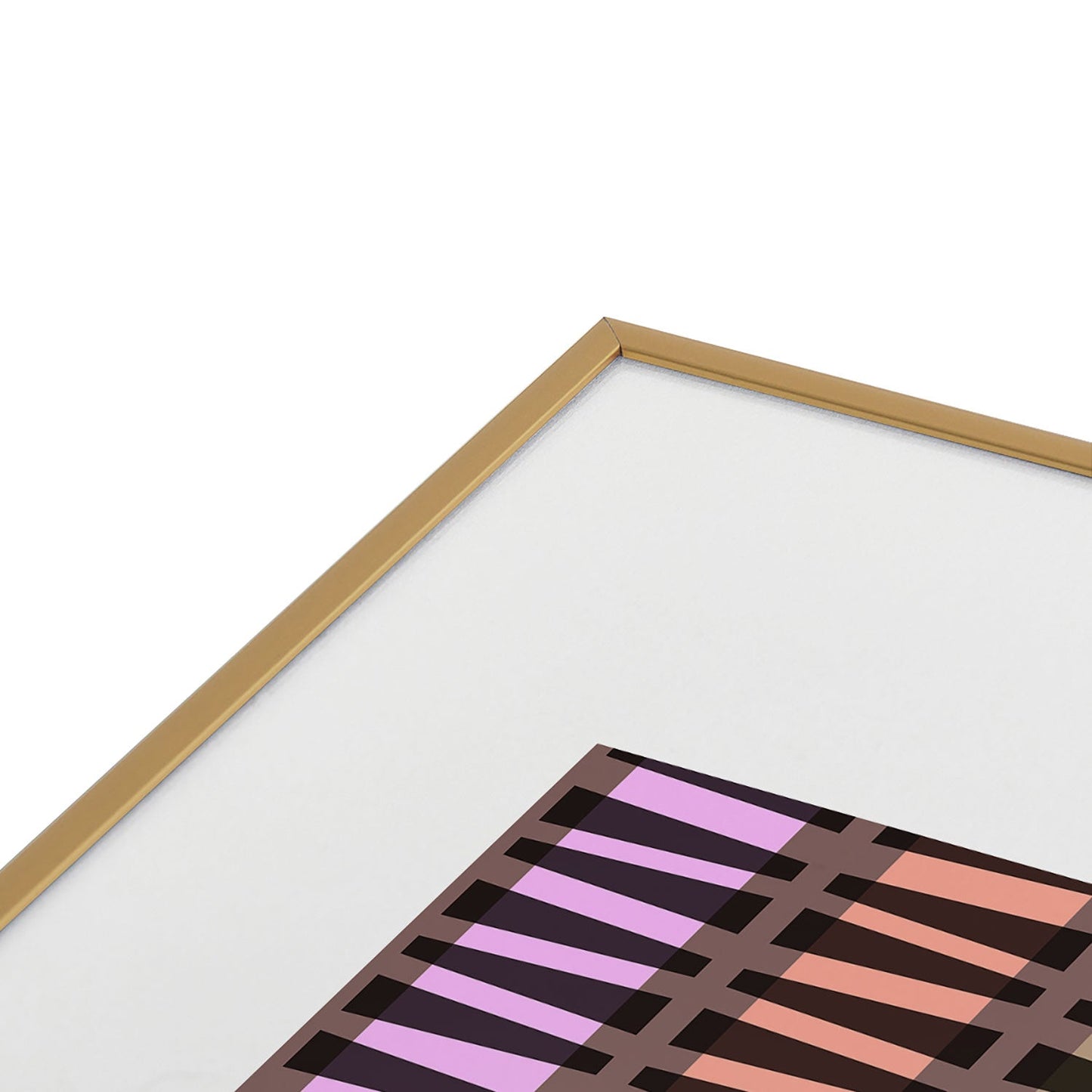 Mirimo Korath Striped Metal Framed Art Print