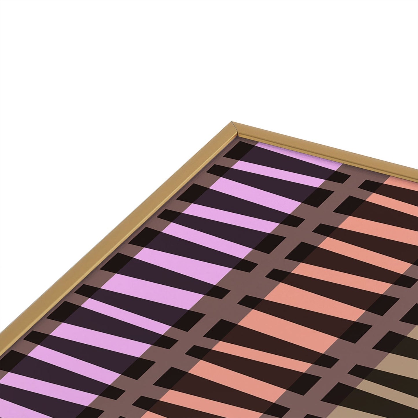 Mirimo Korath Striped Square Metal Framed Art Print