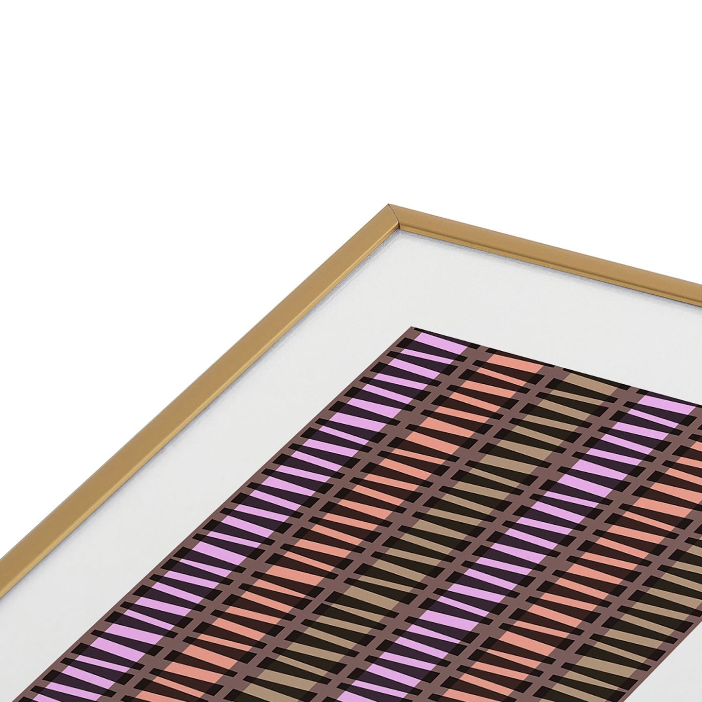 Mirimo Korath Striped Metal Framed Art Print