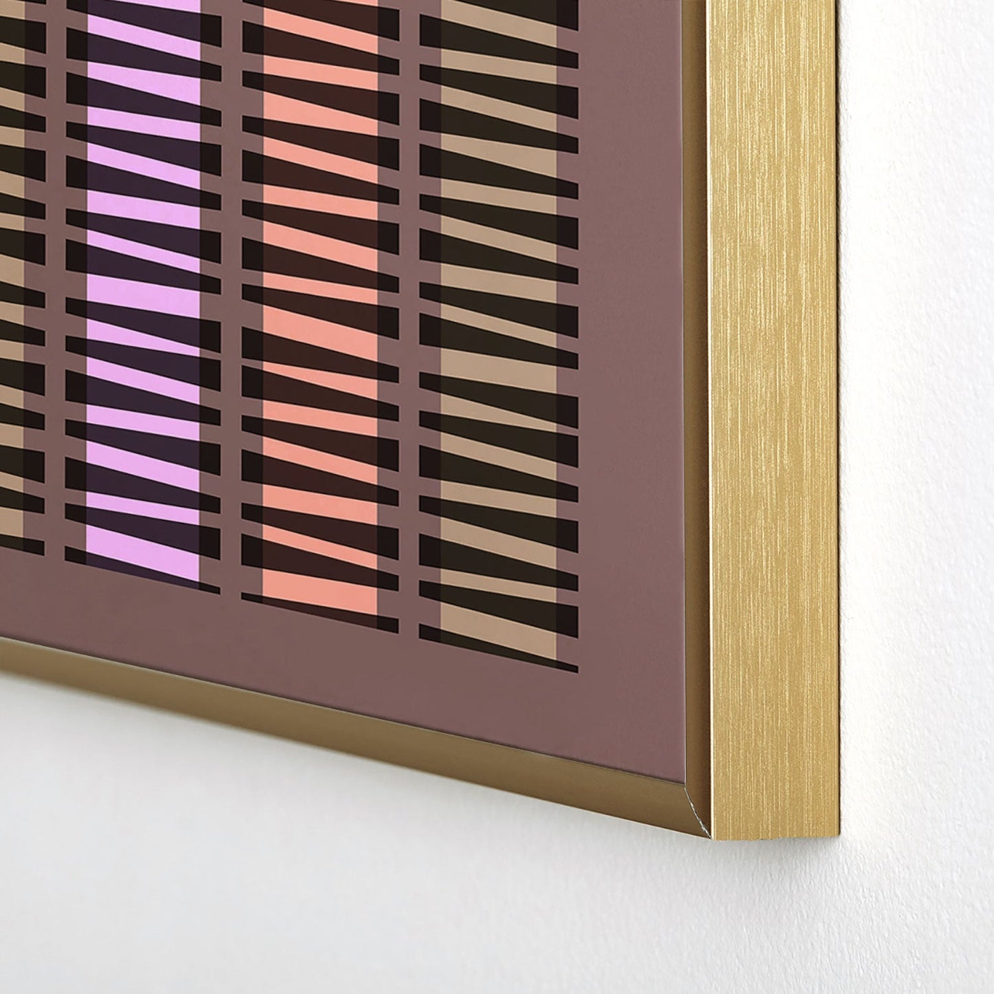 Mirimo Korath Striped Square Metal Framed Art Print