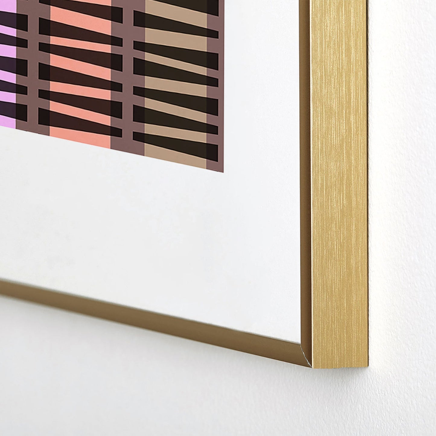 Mirimo Korath Striped Metal Framed Art Print