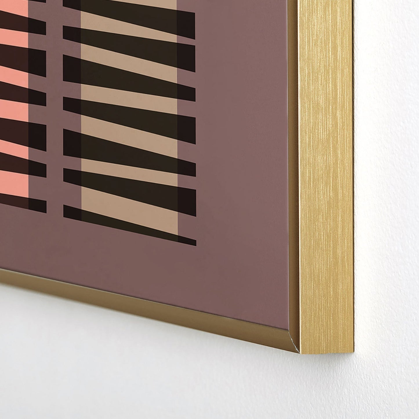 Mirimo Korath Striped Square Metal Framed Art Print