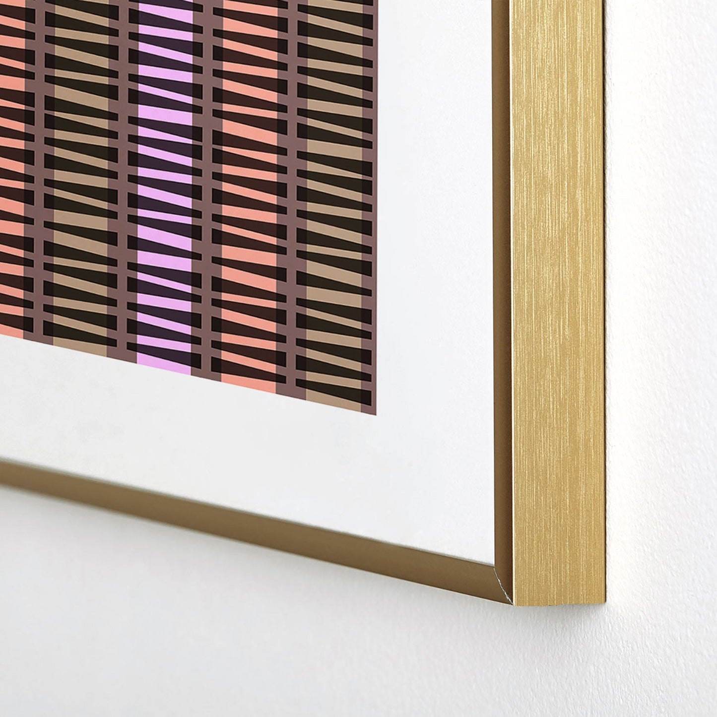 Mirimo Korath Striped Metal Framed Art Print