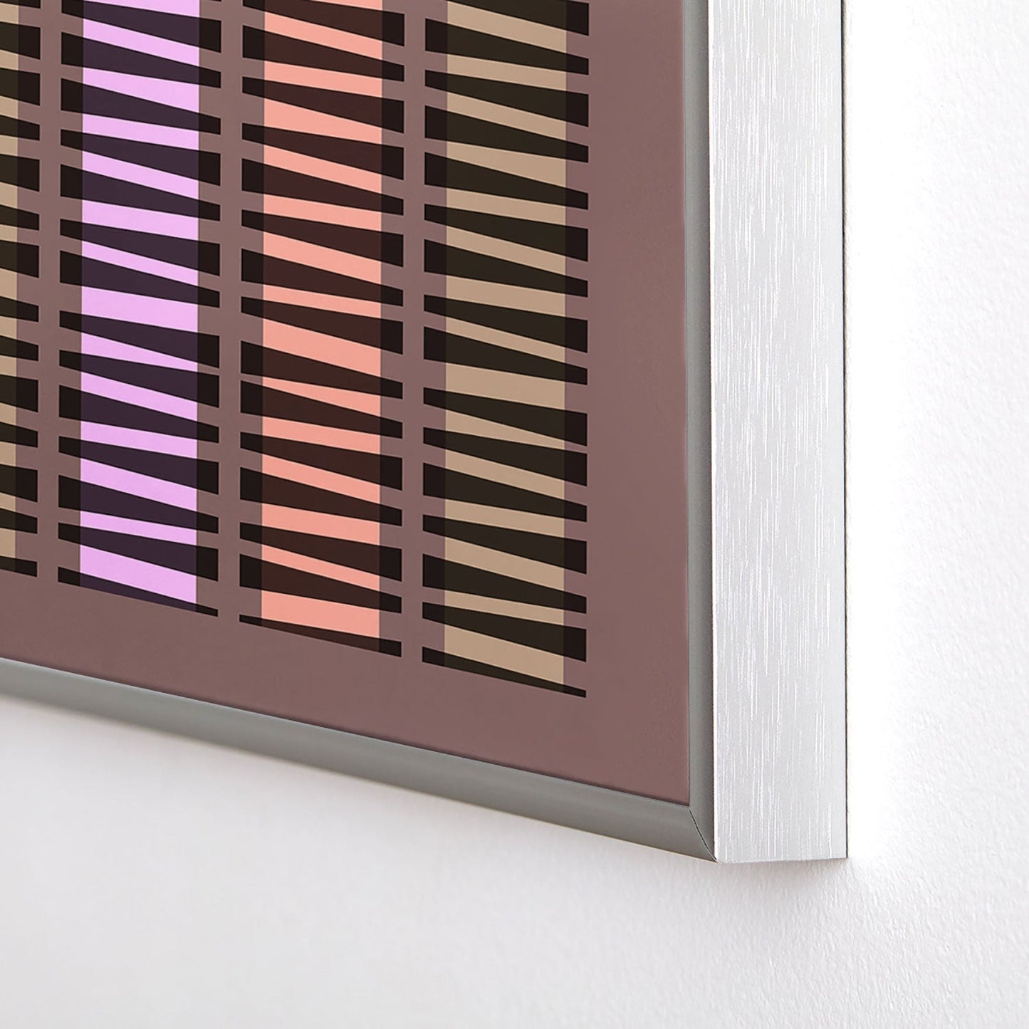 Mirimo Korath Striped Square Metal Framed Art Print