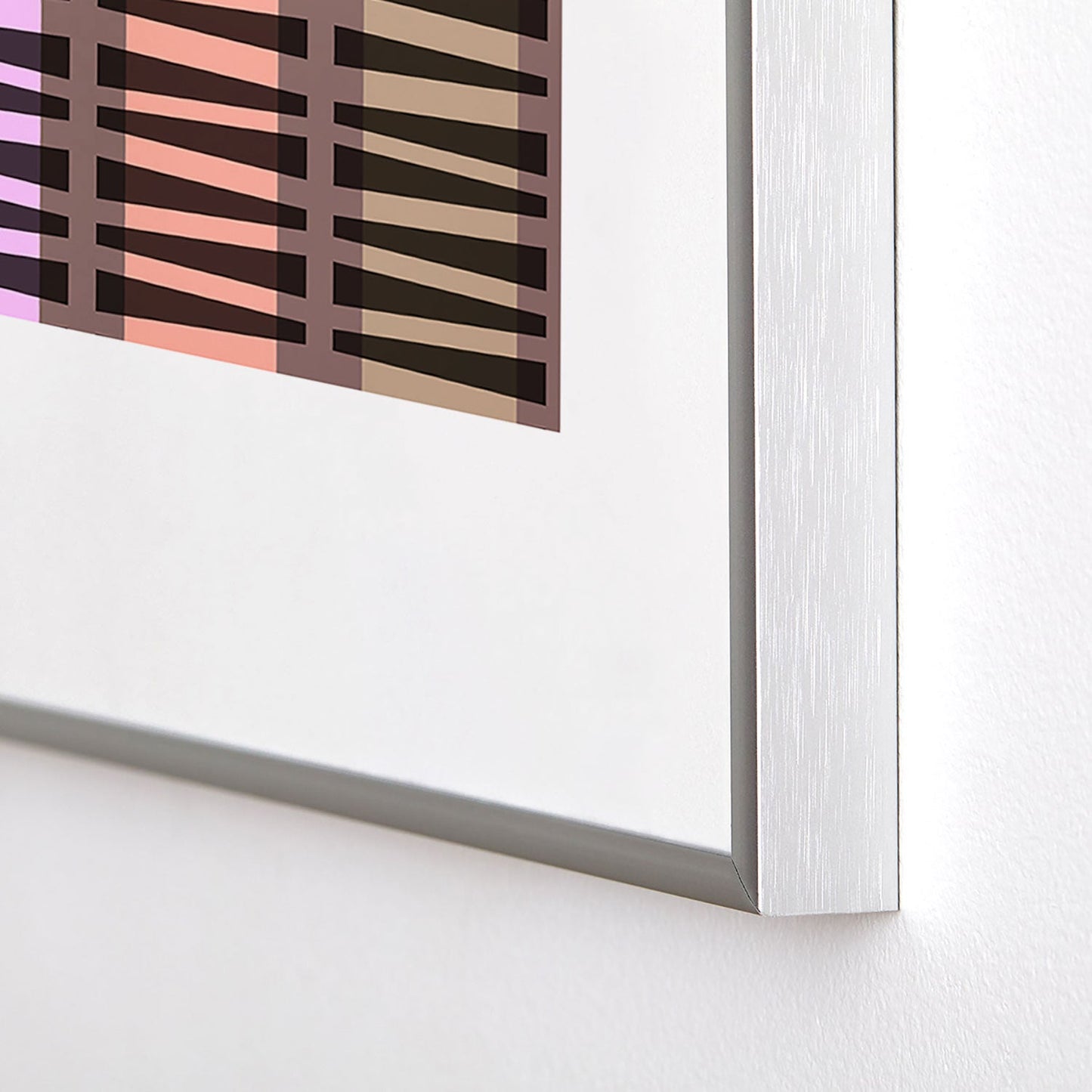 Mirimo Korath Striped Metal Framed Art Print