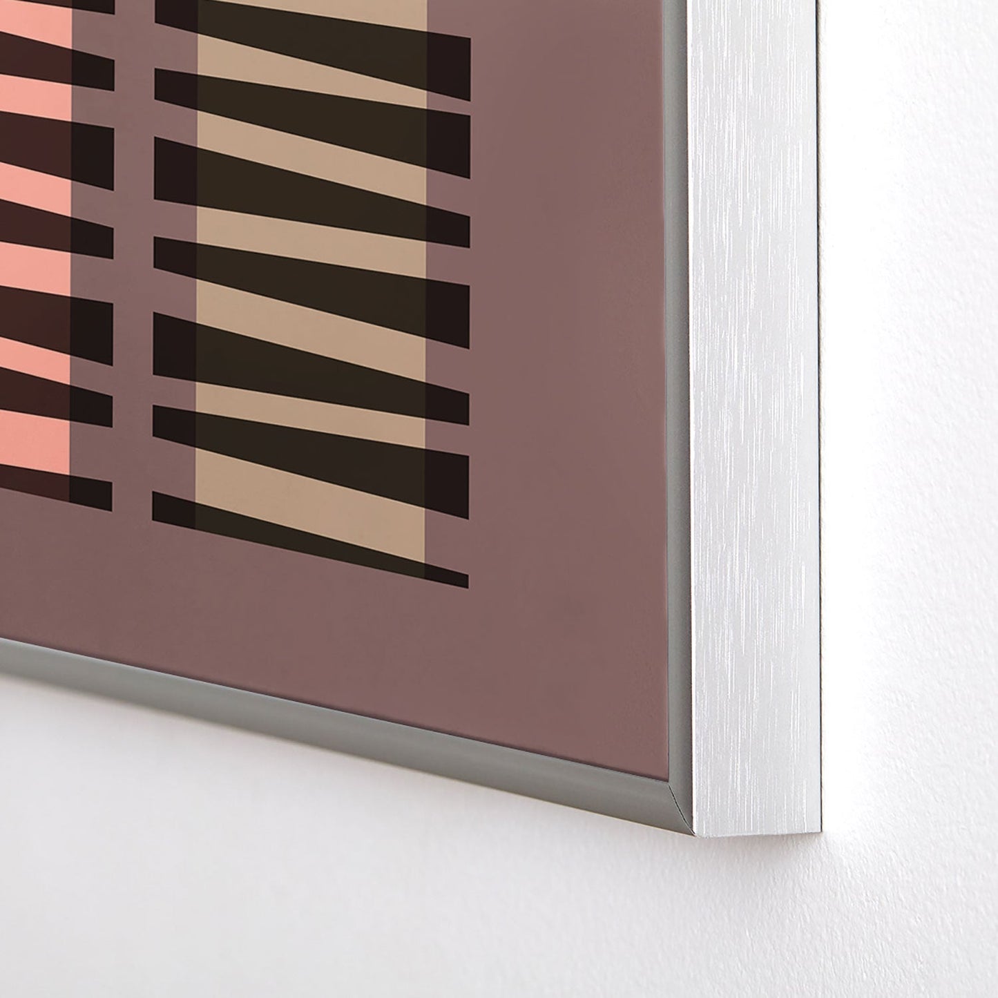 Mirimo Korath Striped Square Metal Framed Art Print